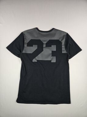 Jordan Brand Color-Block Pocket Crewneck T-Shirt Gray Black Medium